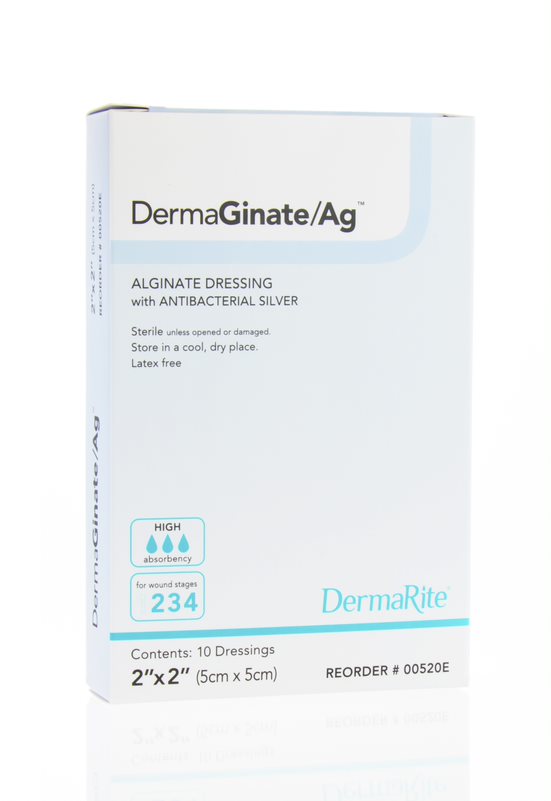 Dermarite DermaGinate Ag Alginate Wound Dressing, with Antibacterial Silver