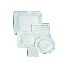DeRoyal Polyderm Plus Hydrophilic Foam Wound Dressing 6" x 6" Border Square, 3-3/4" x 3-3/4" Foam, Breathable Barrier Film, Sterile, Latex-free, Nonadhesive