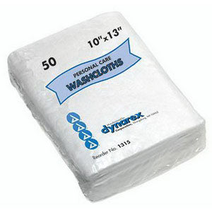 Dynarex Washcloth 12" x 13", Dry Wipes, Highly-absorbent
