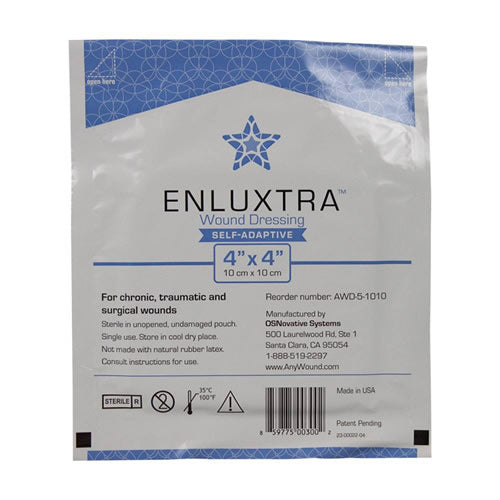 Enluxtra Humifiber Self-Adaptive Wound Dressing AWD-5-1010 4x4 IN