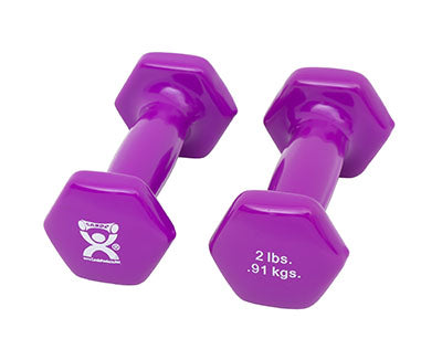 Fabrication Enterprises CanDo Exercise Dumbbell, Vinyl Coated, Violet, 1 Pair