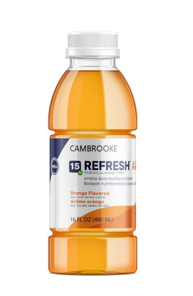PKU REFRESH AA 15, Orange, 16 Fl Oz.
