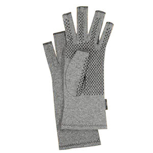 Brownmed IMAK Active Gloves Medium, Soft Breathable Cotton, Up to 3-1/2" Heather Gray