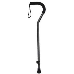 Drive Medical Offset Aluminum Cane with Tab-Loc Silencer, Black