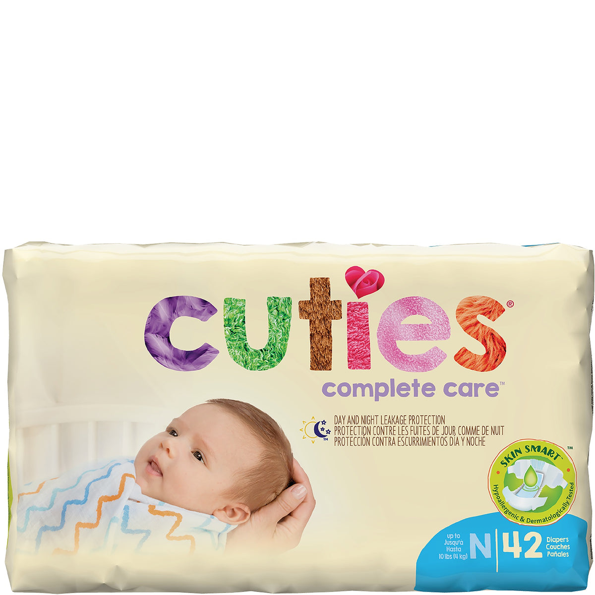 Cuties Baby Diaper Size Newborn, Up to 10 lb