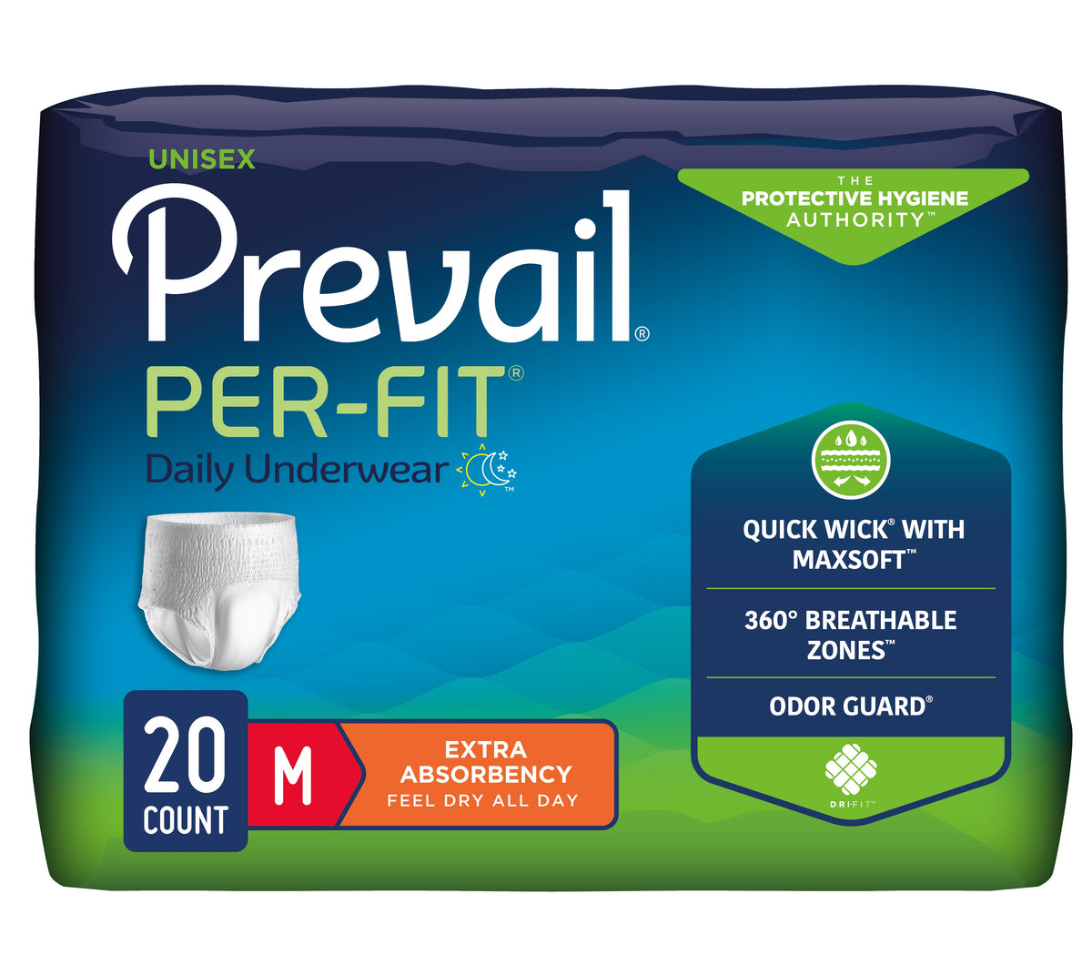 Prevail Per-Fit Protective Underwear, Pull Up Style, Medium (34" to 44") - Temporary Replacement for FQPFM512