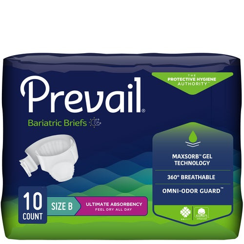Prevail Bariatric Adult Brief, Size B, Up to 100" Waist