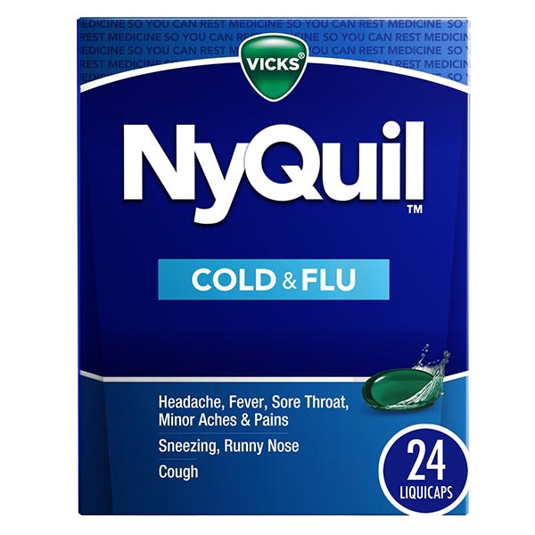 Vicks NyQuil Cold and Flu Liquicaps, 24 ct