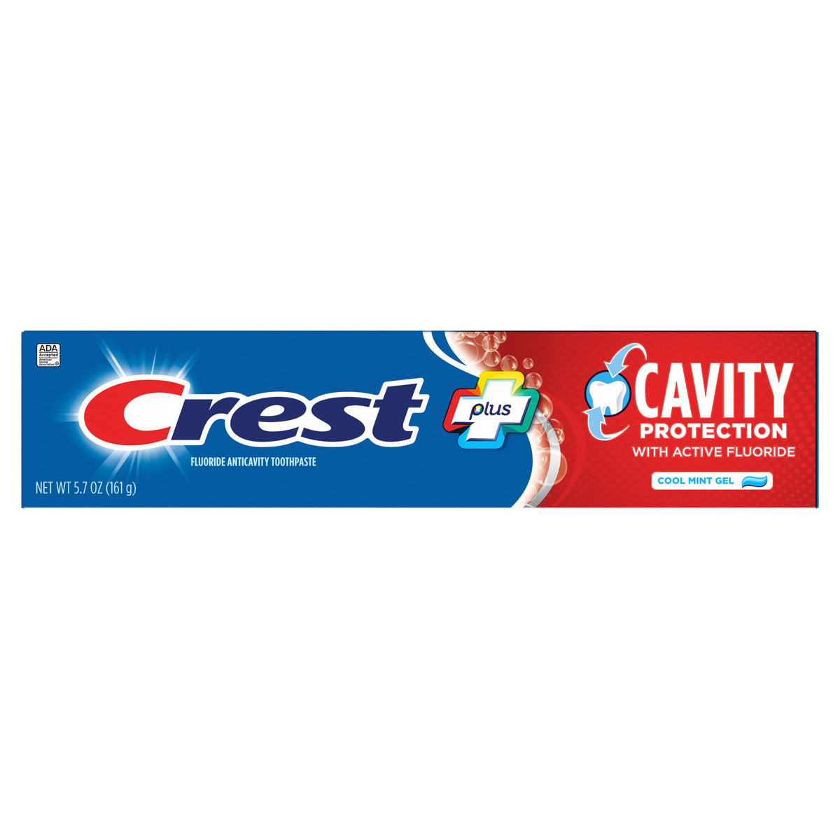 Crest Plus Cavity Protection Toothpaste Gel, Cool Mint, 5.7 oz