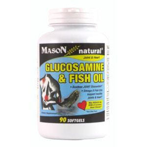 Mason Vitamins Glucosamine and Fish Oil Softgel 90 Count, Soothes Joint Discomfort