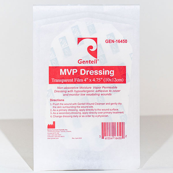 Gentell MVP Transparent Dressing, 4" x 4.75"