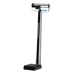 Pelstar LLC Mechanical Beam Scale 390 lb Capacity, White, Non-slip Black Platform Mat