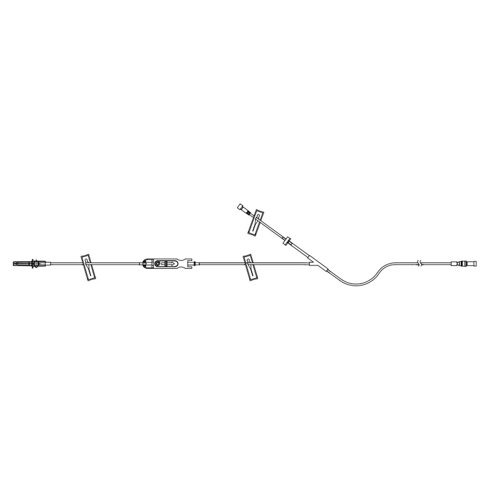 Sapphire Patient Controlled Analgesia Set, KVO Y-Extension, Microbore, Backcheck Valve, 119''