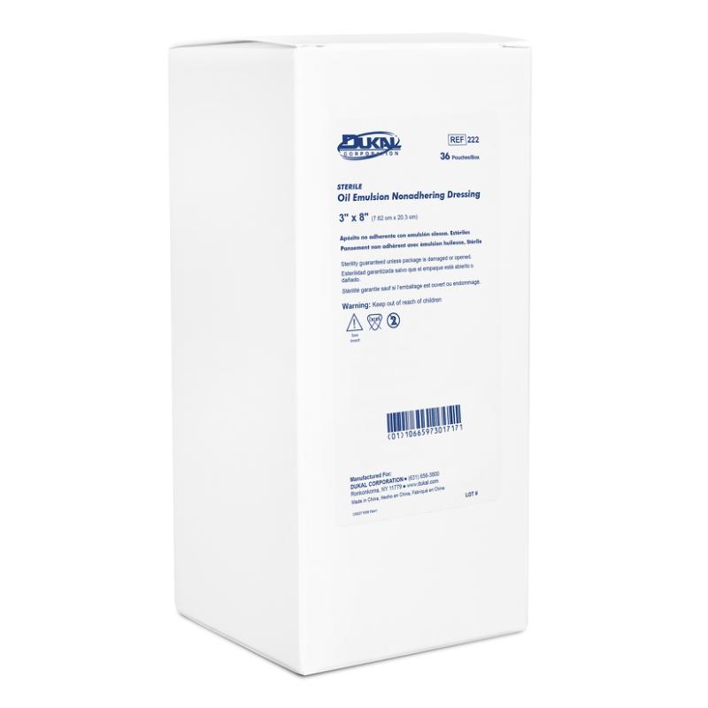 Impregnated Non-Adherent Dressing Dukal Knitted Fabric Petrolatum Oil 222