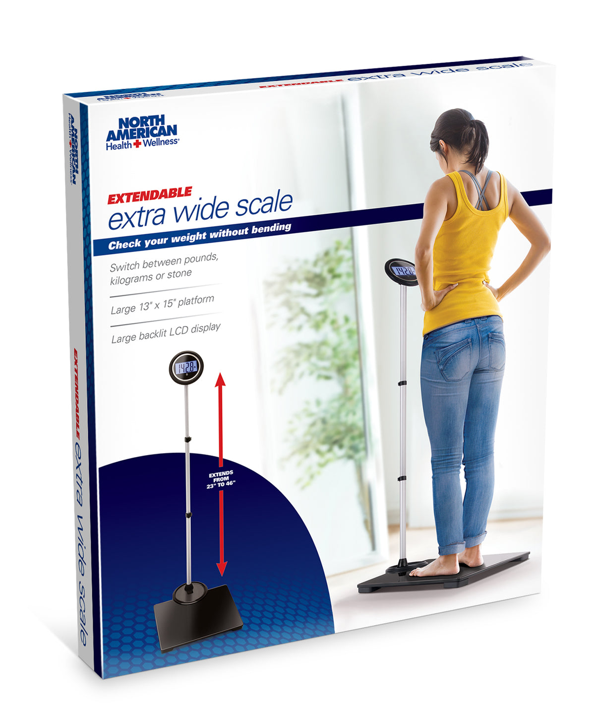 Jobar Extendable Large Display Weight Scale