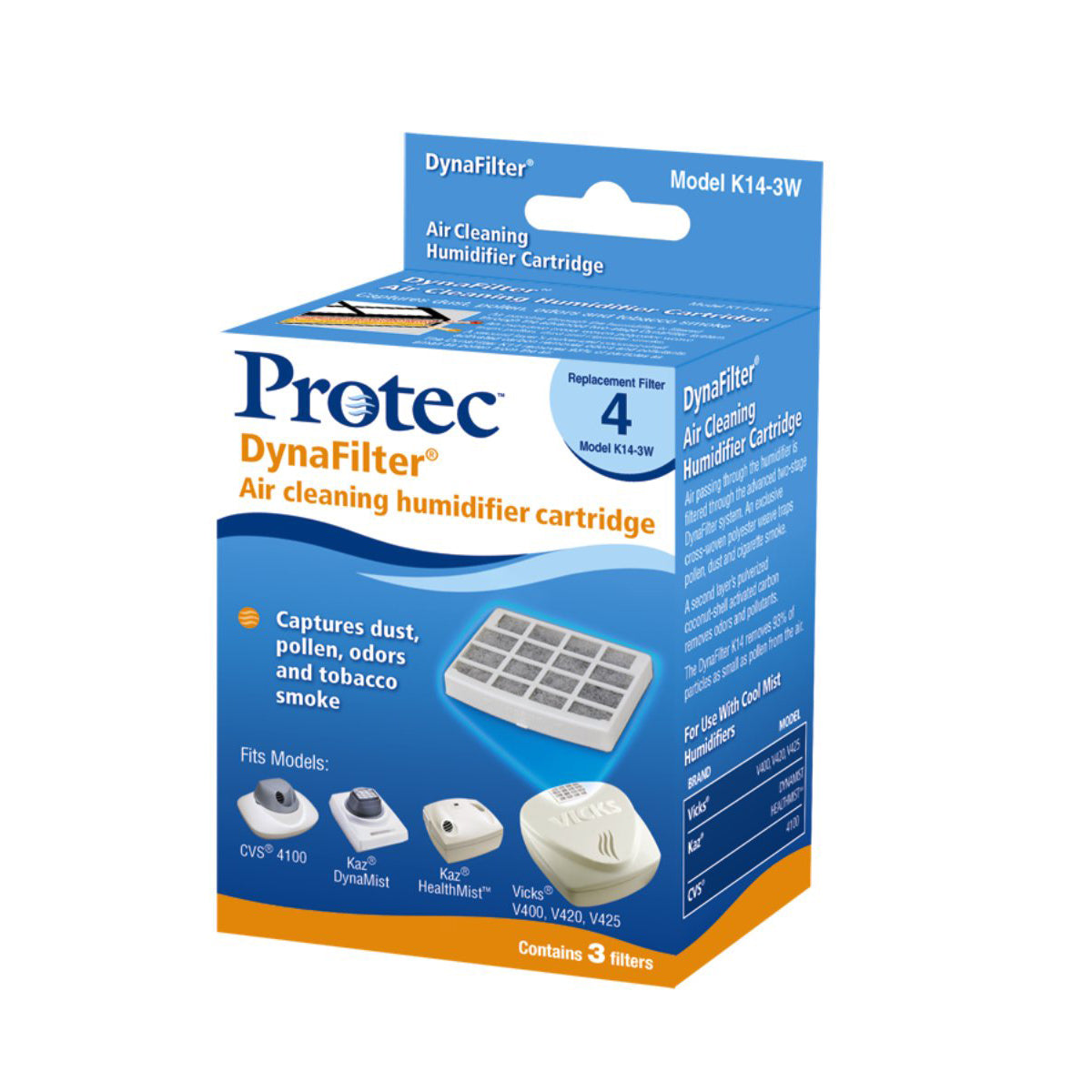 Vicks 1-1/5 Gallon Humidifier Filter 2-3/4" x 3-1/2" x 1/2" 4100 Impeller Style