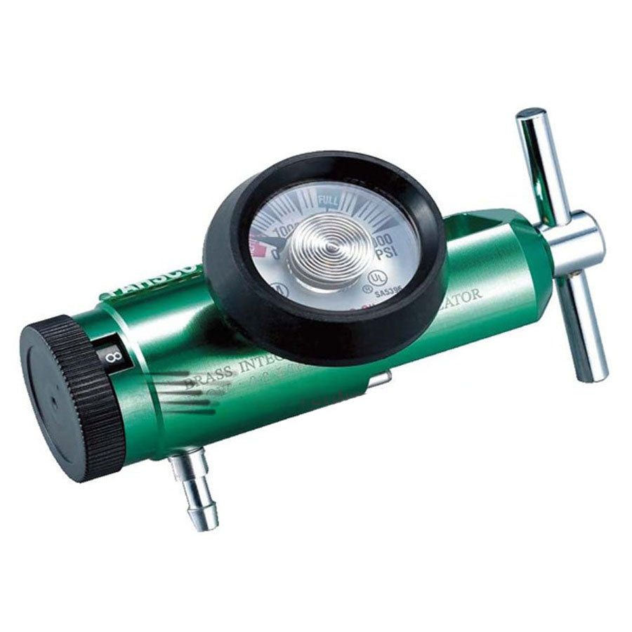 Sunset CGA 870 Style Oxygen Regulator, Barbed Outlet, Adult, 0 to 15LPM
