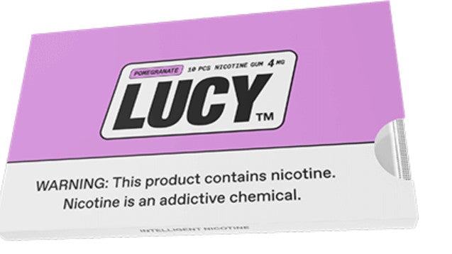 Lucy Gum, Pomegranate, 4 mg, 10 ct