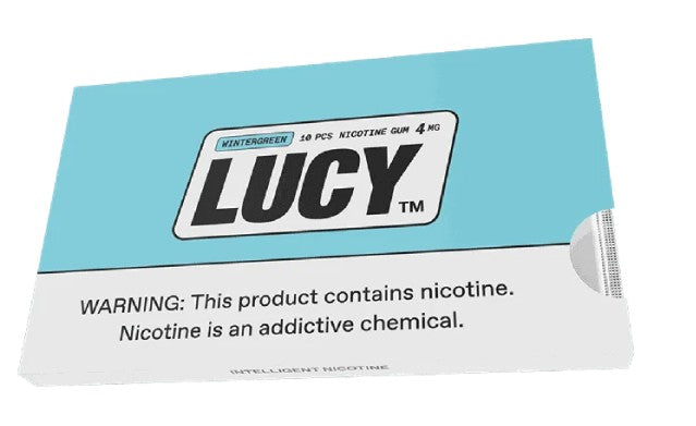 Lucy Nicotine Gum, Wintergreen, 4 mg, 10 ct