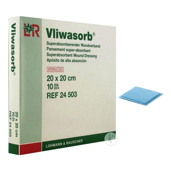 Vliwasorb Superabsorbent Wound Dressing, Non-Adhesive, 20cm x 20cm