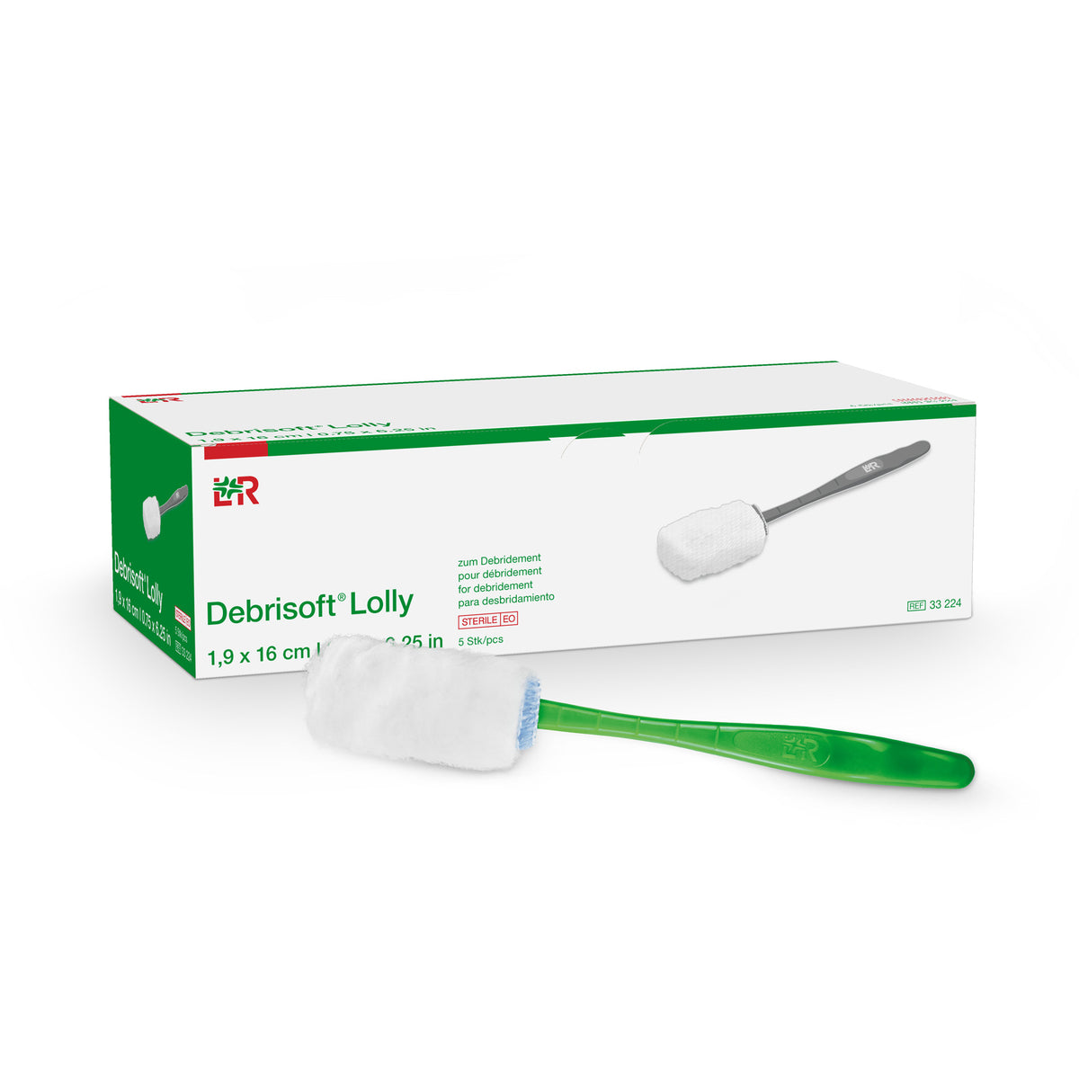 Lohmann & Rauscher Debrisoft Lolly Debridement Cleanser, Individually Sealed, Sterile