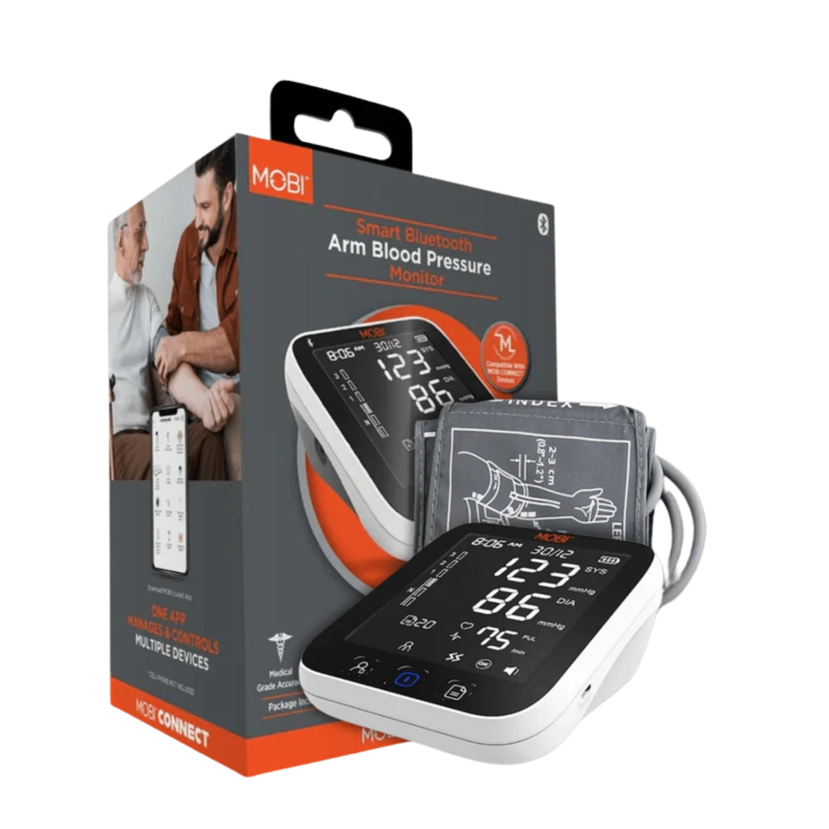 MOBI Technologies, Inc. Smart Bluetooth Arm Blood Pressure Monitor