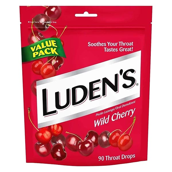 Luden's Wild Cherry Throat Drops, 90 ct.