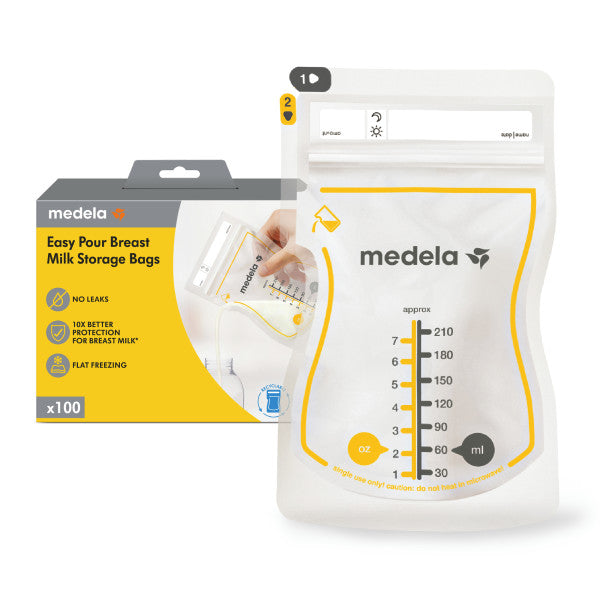 Medela Easy Pour, Breast Milk Storage Bags, 100 ct
