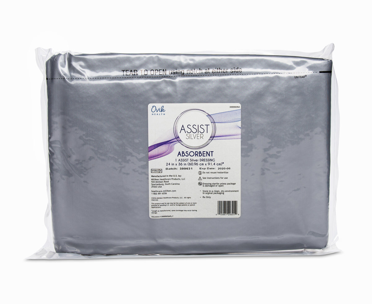 ASSIST Silver Absorbent Antimicrobial Dressing, 24" x 36"