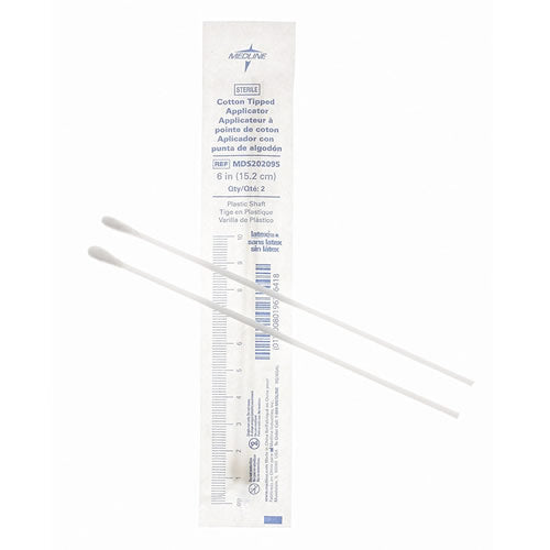 Medline Sterile Cotton-Tip Swabs - 6 in.