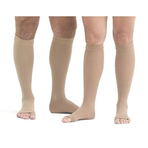 Mediven Unisex Plus Knee-High Compression Stockings Open Toe, Latex-Free, Beige, Size 3 Regular