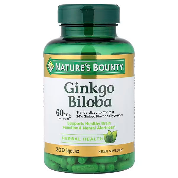 Nature's Bounty Ginko Biloba, 60MG, 200 ct