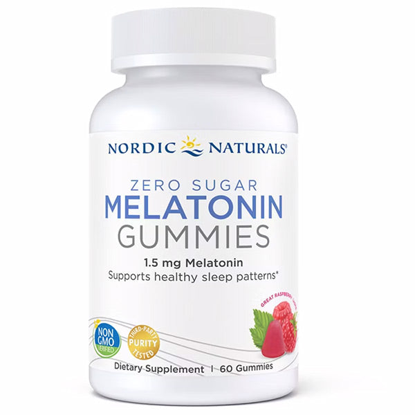 Nordic Naturals Zero Sugar Melatonin Gummies, Raspberry, 60 ct