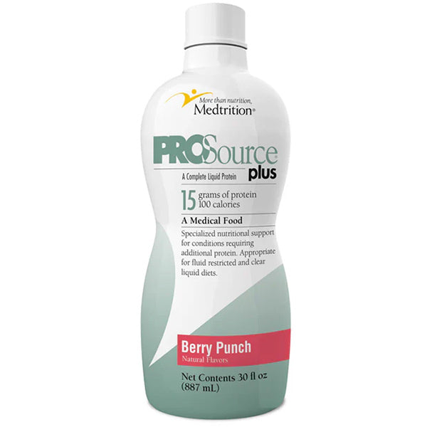 ProSource Plus Liquid Protein Supplement, 30 fl oz, Berry Punch Flavored