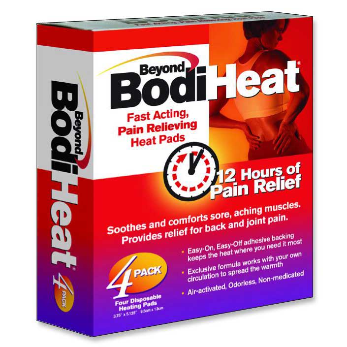 Okamoto USA Beyond BodiHeat Pain Relieving Back Heat Pad, 3-3/4" x 5-6/5" Disposable