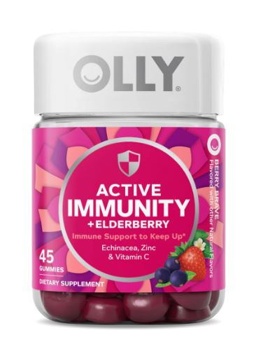 OLLY Active Immunity + Elderberry - Berry Brave 45ct