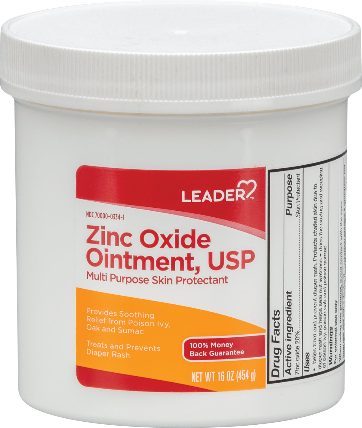 Leader Zinc Oxide Skin Protectant Ointment, 16 oz
