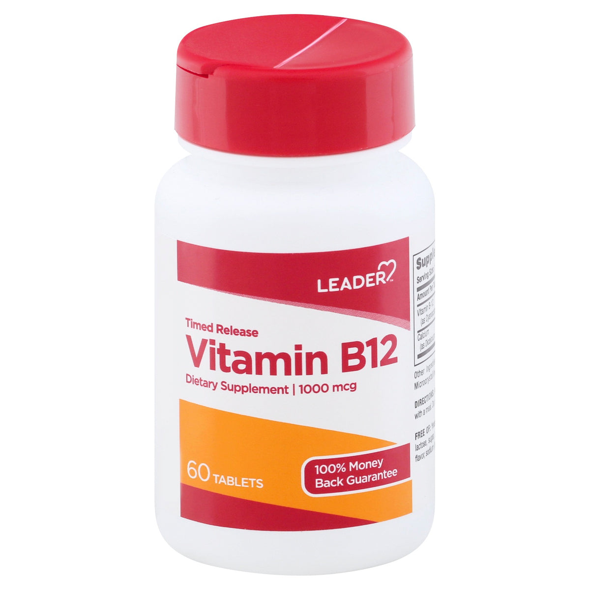 Leader Vitamin B-12, 1000 Mcg, Extended-Release Tablet, 60 ct