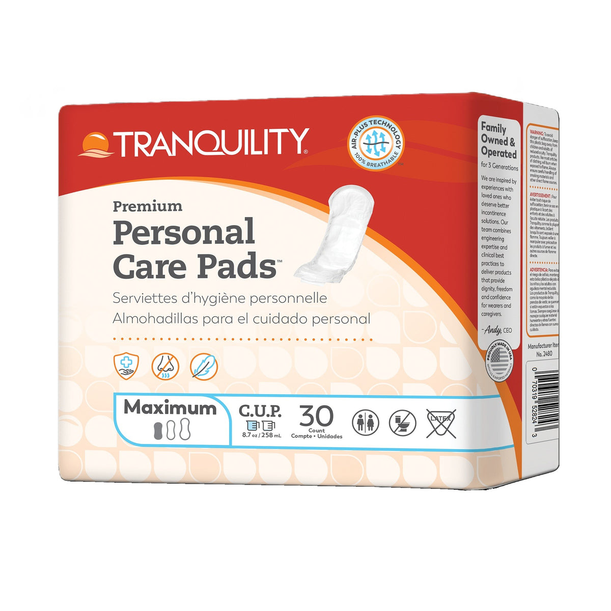 Tranquility Premium Personal Care Pads, Maximum