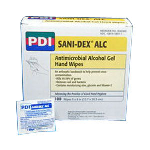 Pdi Sani Hands ALC Packet with Aloe, 5" x 8"