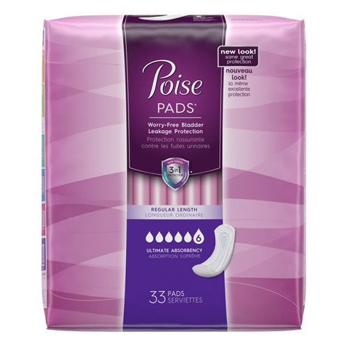 Poise Pads Ultimate Absorbency - Regular 33592