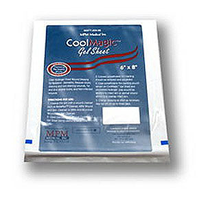 MPM Medical CoolMagic Hydrogel Polymer Sheet Dressing, Semi Occlusive, Instant Cooling, Soothing, Hydrophilic 6" x 8"