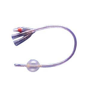 Teleflex Medical Inc Soft Simplastic 3-Way Foley Catheter 22Fr 16" L, 30cc Balloon Capacity, Couvelaire Tip, Purple Color, Sterile