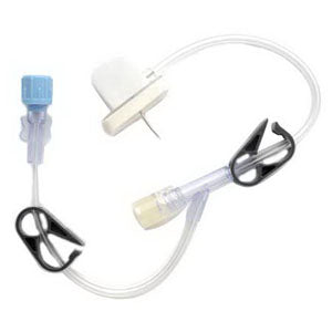 Smiths ASD Gripper Needle with Y-site 22G x 1" L, Stainless Steel