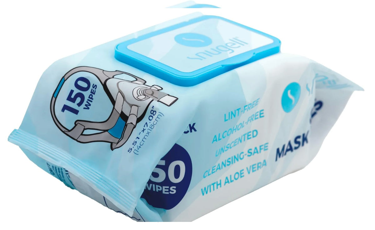 Snugell Unscented Jumbo Pack CPAP Mask Wipes, 150 ct
