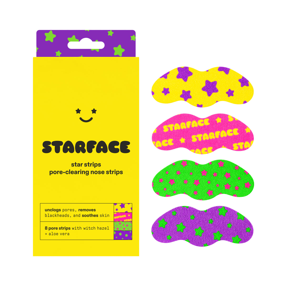 Starface Star Strips Pore-Clearing Nose Strips, Assorted Pack, 8ct