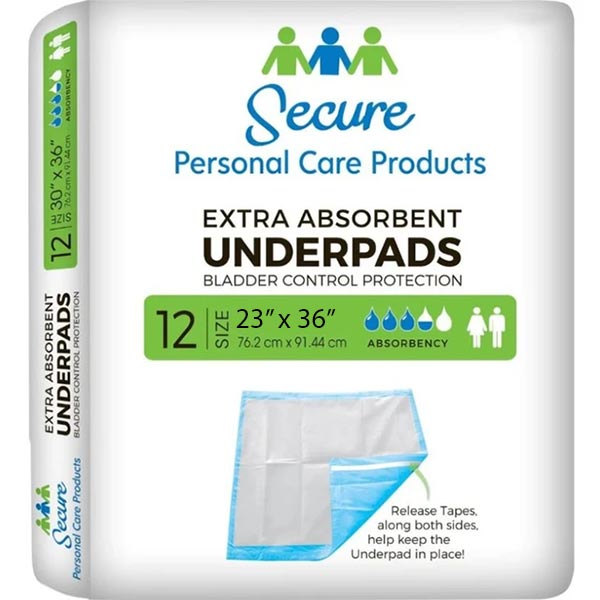 Secure Basic Underpad, 23" x 36"