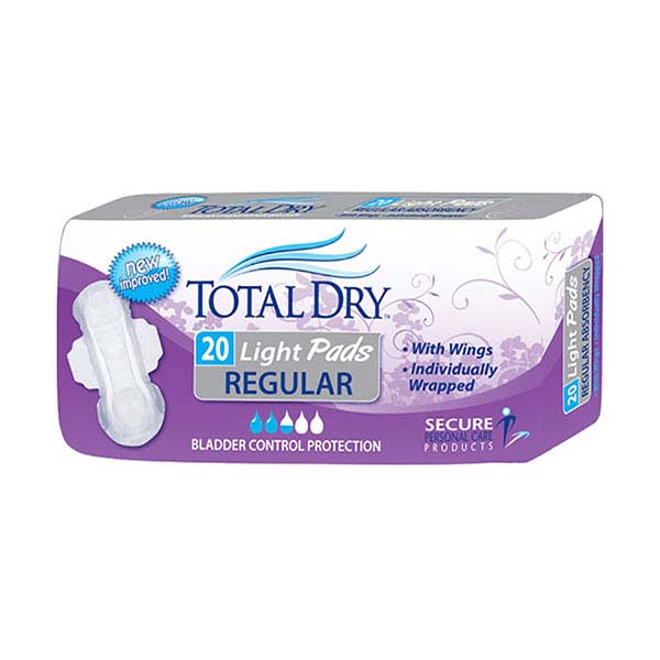 TotalDry Incontinence Light Pad, Regular