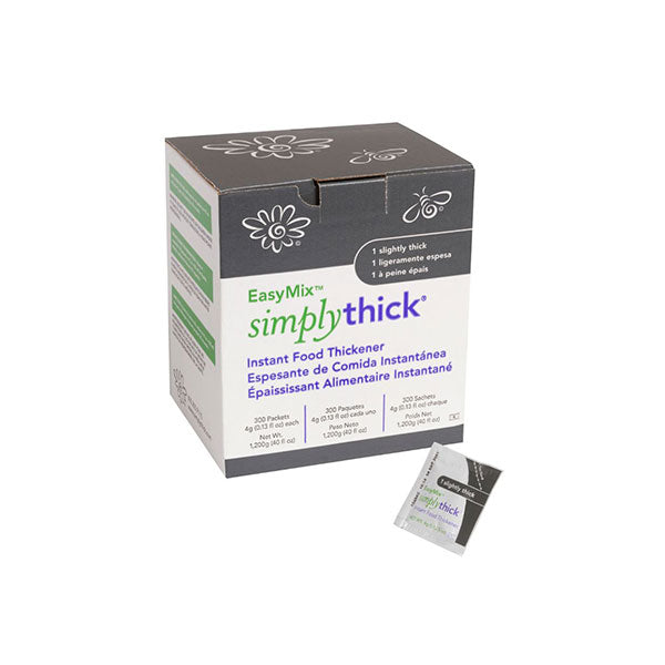SimplyThick Easy Mix Gel Thickener 4g Individual Packets (300 count) Slightly (IDDSI Level 1)
