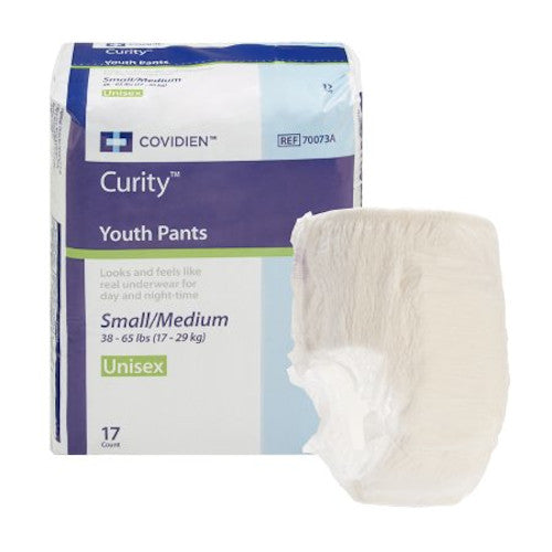 Unisex Youth Absorbent Underwear Curity Pull On with Tear Away Seams M